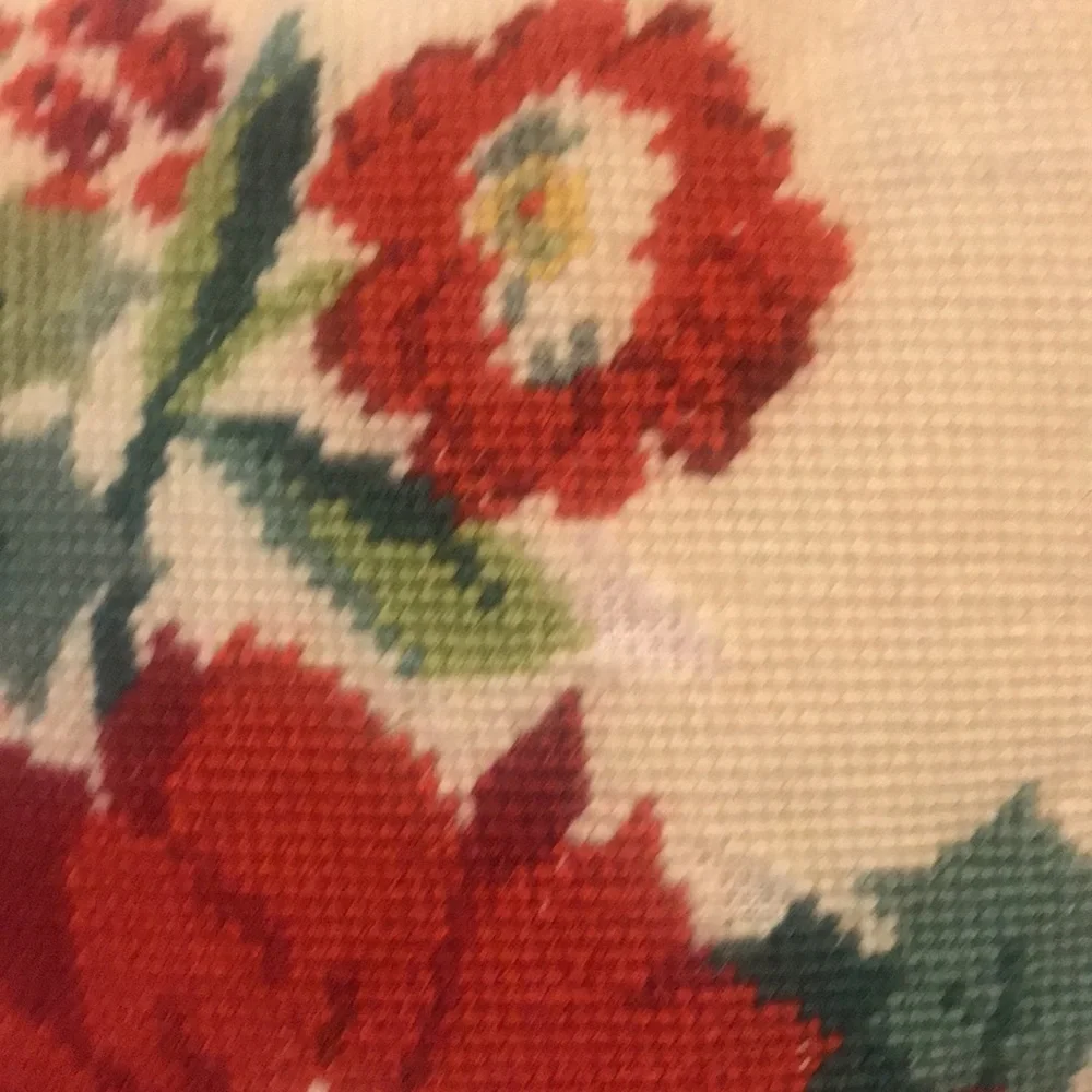 Pillow Needle Point Christmas Pillow Vintage